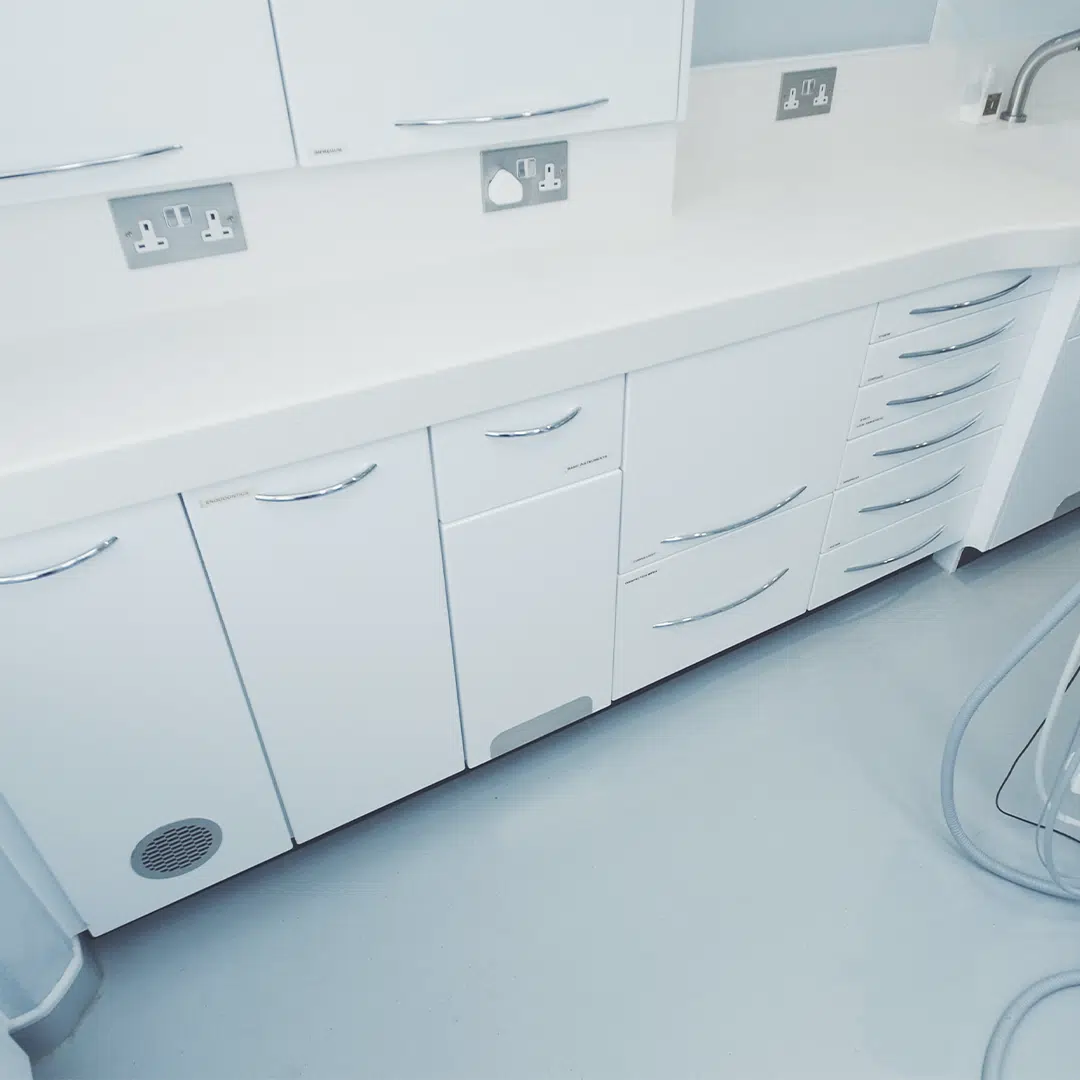 Dental cabinets in a London clinic