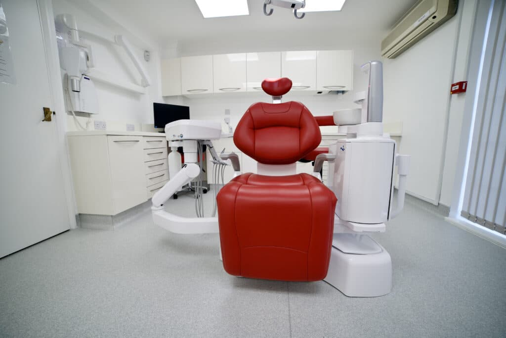 Belmont Eurus S6 kneebreak package in the colour rhubarb Anglian Dental Surgery Project