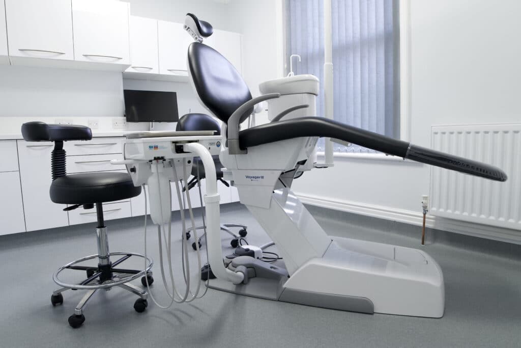 Belmont Voyager III chairs, Belmont Touch x-ray, Durr VSA300S suction pumps Anglian Dental Surgery Project