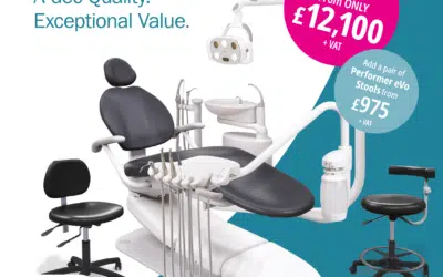 A-dec Quality. Exceptional Value. NEW Performer eVo – Limited Offer from only £12,100 + VAT